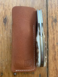 Al Mar Japan E1005 EAGLE Stag Handled Gentlemen's Knife in original Pouch