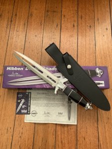 United Cutlery Gil Hibben Expendables II Double Shadow with Micaela Handle & Black Leather Sheath