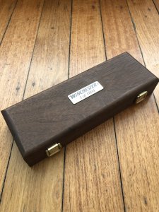 Puma Knife: Puma Original Winchester 1894 Rifle 4 Star Folding Lock Blade Knife with Wooden Presentation Box 1 of 1894