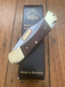 Puma Knife: 2018 Puma Deer Hunter Full Sized Folding Lock Knife with Plumwood Handle