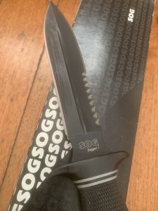 SOG Vintage Original Black Daggert- 1 Commando Dagger with Kydex Tactical Sheath