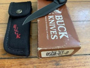 Buck Knife: Vintage early 90's Buck XLTI 0560 Titanium Folding Lockback Knife with Pouch