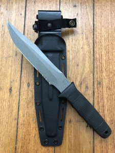 SOG Vintage Original SEKI JAPAN S37 NAVY SEAL knife with Kydex Cord Cut Sheath