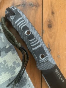 Kizlyar Knife: Kizlyar AUS-8 Original ECHO Black Straight Blade with G10 Handle