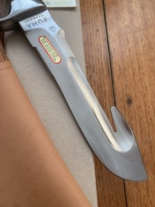 Puma Knife: Puma 1983 rare & original 12 6391 BUND knife in original Sheath, Box, & Warranty Tag