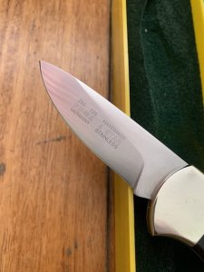 Puma Knife: Puma Original 1996 4 Star Folding Lock Blade Knife with Black Ebony Micarta Handle in Box