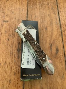 Puma Knife: Puma Large Medici Lock back Knife with Stag Handle 2004-1