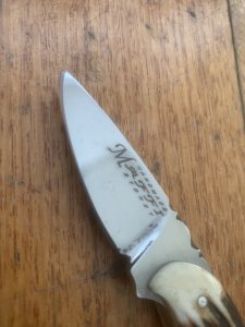 MAFFI SYDNEY AUSTRALIA Small Deer Antler Handled Fixed Blade Knife