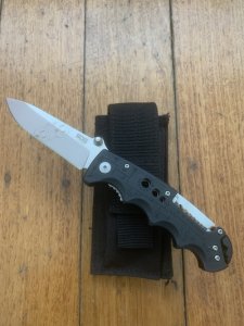 SOG Original EL01-CP KILOWATT Folding Lock Knife with Quality Pouch