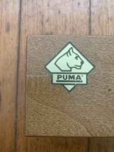 Puma Knife: Puma Original 4 Star Fixed Blade Knife with Stag Antler Handle in Original Wooden Box