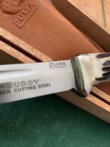 Puma Knife: Puma 11 6383 Original 1968 Buddy in original sheath #56984