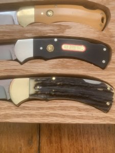 Puma Set of 3 - Full Size 4 Star Folding Knife Set in Display