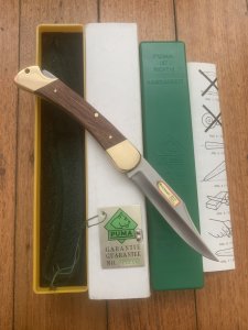 Puma Rare model 970 Game Warden 1992 Folding Lock Knife in box Serial Number 26291