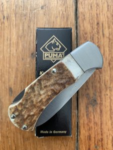 Puma Knife: Puma 4 Star Mini Folding Lock Knife with Stag Antler Handle 2004