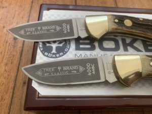 A Pair of Boker Tree brand Classic 4000 Solingen German Lock Knives in Display Box
