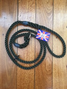 Dog Lead: UK-made Olive Green Slip Lead, 10mm thick, 1.5m long