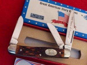 Boker USA made American Story II 4th July 1976 Stockman Folding Knife