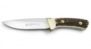 Puma Knife: Puma Limited Edition 113598 Model Rotwildmesser Handmade Knife with Stag Antler Handle