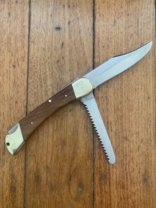 Puma Rare Model 971 Game Warden 1969 Saw and Blade Folding Lock Knife #96583
