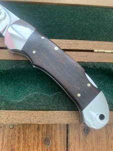 Puma Knife: Puma 1989 Bicentenaire de la Revolution 985 Custom Folding Knife with Ebony Handle Original Box 80/300