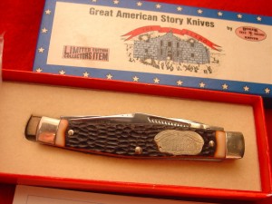 Boker USA made American Story II The Alamo 2 Blade Moose Folding Knife