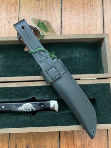 Puma Knife: Puma 1990 European Wildlife Collection 'ROE Deer Buck' Jagdnicker Knife with Ebony Handle Display Box and Warranty 169/200