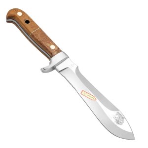 Puma Knife: Puma German Special Edition 'LEOPARD' Model White Hunter with Peach Burl Handle #038