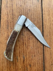 Puma Knife: Puma IP Badger Folding Knife with Stag Antler Handle