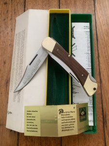 Puma Rare Model 972 Game Warden 1974 Twin Blade Folding Lock Knife with Box #45471
