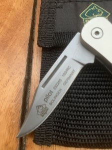 Puma Knife: Puma German Made 2003 Pilot Model 23 2255 with Puma Black Nylon Pouch