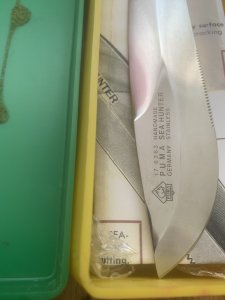 Puma Knife: Puma Original 1987 SEA HUNTER 17 6363 in Original Sheath and Box #21781