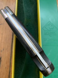 Puma Knife: Puma Original 1996 4 Star Folding Lock Blade Knife with Black Ebony Micarta Handle in Box