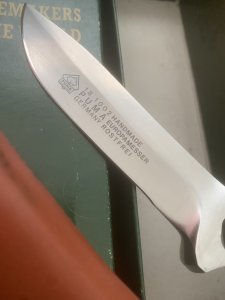Puma Knife: Puma 18 1002 Very Rare Europamesser Skeleton Knife in Leather Sheath & Box