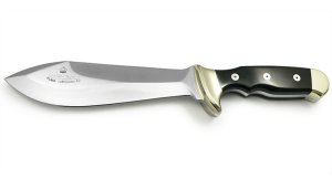 Puma Knife: Puma Rüdemann 40 with Black Micarta Handle in Sheath & Custom Wooden Box