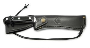 Puma Knife: Puma Special African Cape Buffalo Edition White Hunter with Black Leather Sheath