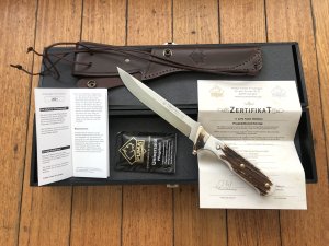 Puma Knife: Puma Limited Edition 113494 Model Wildtöter Handmade Knife with Stag Antler Handle