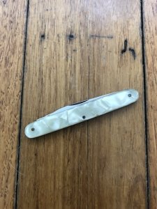 Linder Classic German Pocket Knife Model 1, Imitation Mother-of-Pearl Handle