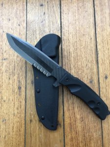 FOX KNIVES:  Fox FX-SCT01B Stealth Carbon Titanium Knife with Kydex Sheath