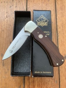Puma Knife: Puma 2014 4 Star Full Sized Folding Lock Knife with Cocobolo wood Handle