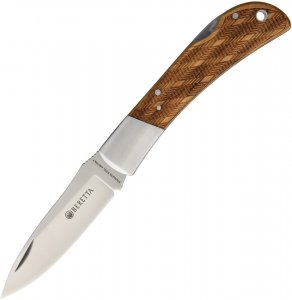 P.Beretta Chequered Folding Lock Knife & Pouch Combo