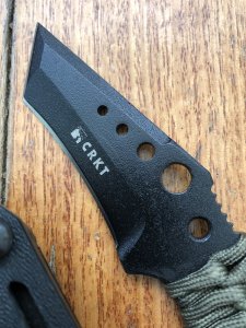 CRKT COVERT TRIUMPH TACTICAL MILITARY TANTO BLACK BLADE NECK/BOOT KNIFE
