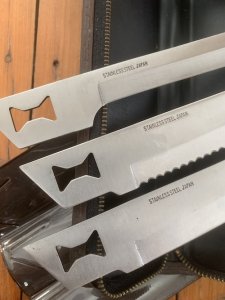 Kershaw Knife: Vintage 1980's KERSHAW KAI CAMP KIT  Japanese 3 Blade Knife Set with Wood Handle & Case