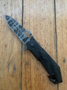 Boker Plus Automat Kalashnikov 11 Tiger Stripe Tanto Folding Knife