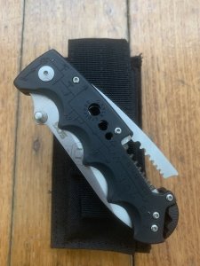 SOG Original EL01-CP KILOWATT Folding Lock Knife with Quality Pouch