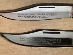 Puma Knife: Collectable Circa 1970'S-80'S Rare 5 Piece Folding Knife Set