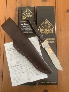 Puma Knife: Puma Special Oryx Edition Jagdnicker Hunters Pal with Brown Leather Sheath