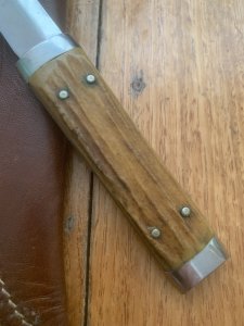 Puma Knife: Puma Vintage Pre-64 USED 3573 Boot Knife with Stag Handle & Custom Sheath