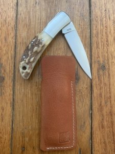 Al Mar Japan E1005 EAGLE Stag Handled Gentlemen's Knife in original Pouch