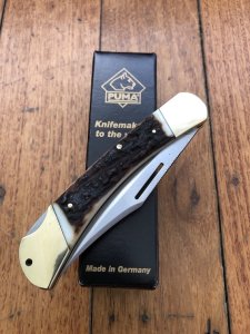 Puma Knife: Puma Prince Folding Knife with Sambar Stag Antler Handle 2015 model