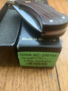 Puma Knife: Puma 2017 4 Star Full Sized Folding Lock Knife with Cocobolo wood Handle